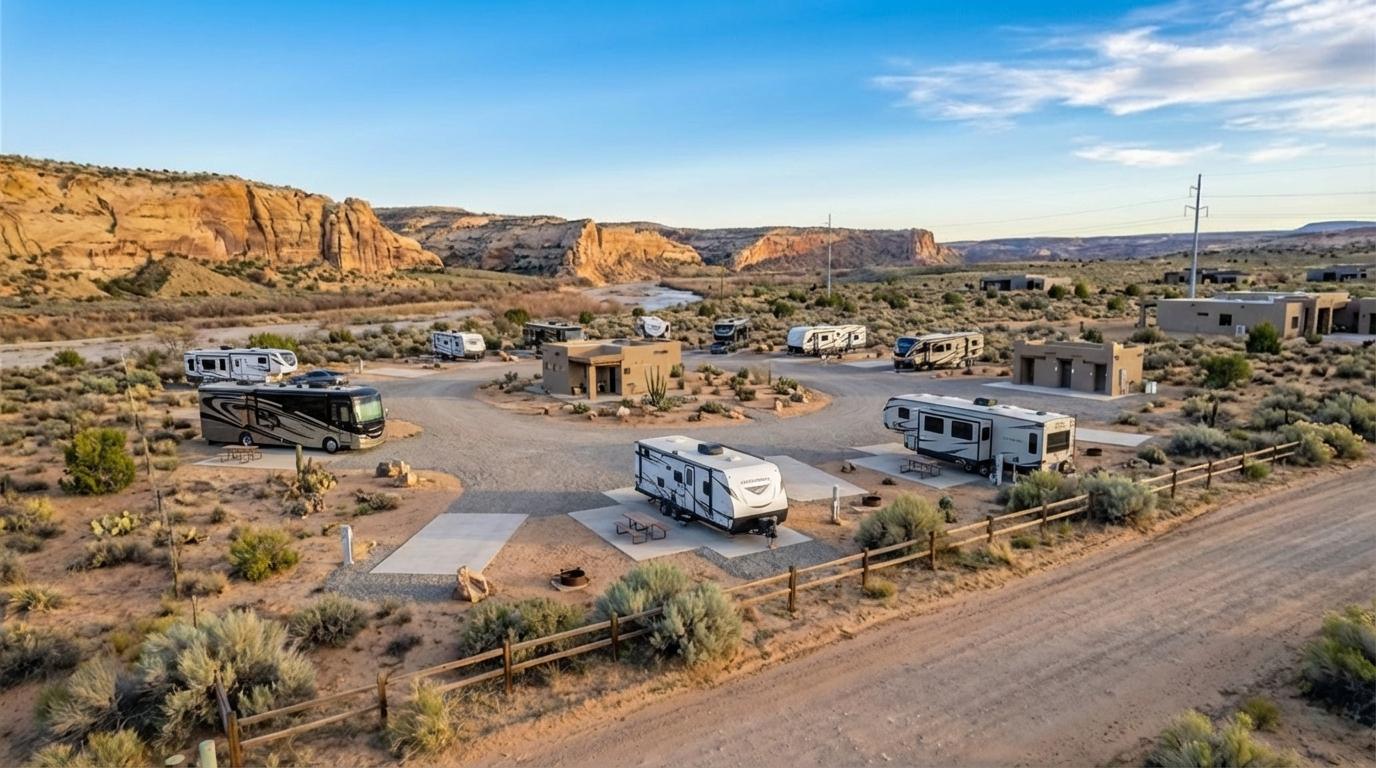 Desert RV park concept after