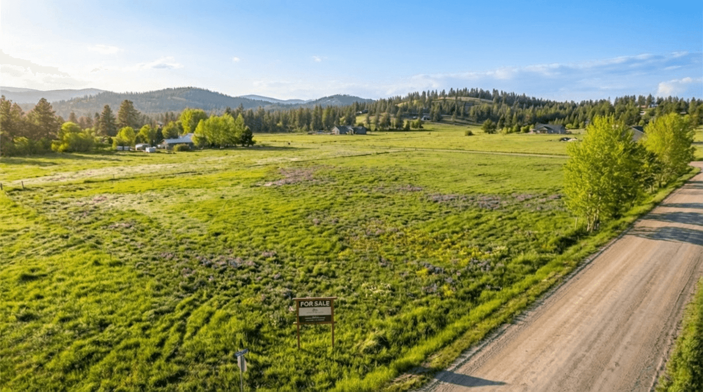 Subdivision concept placed onto a land photo