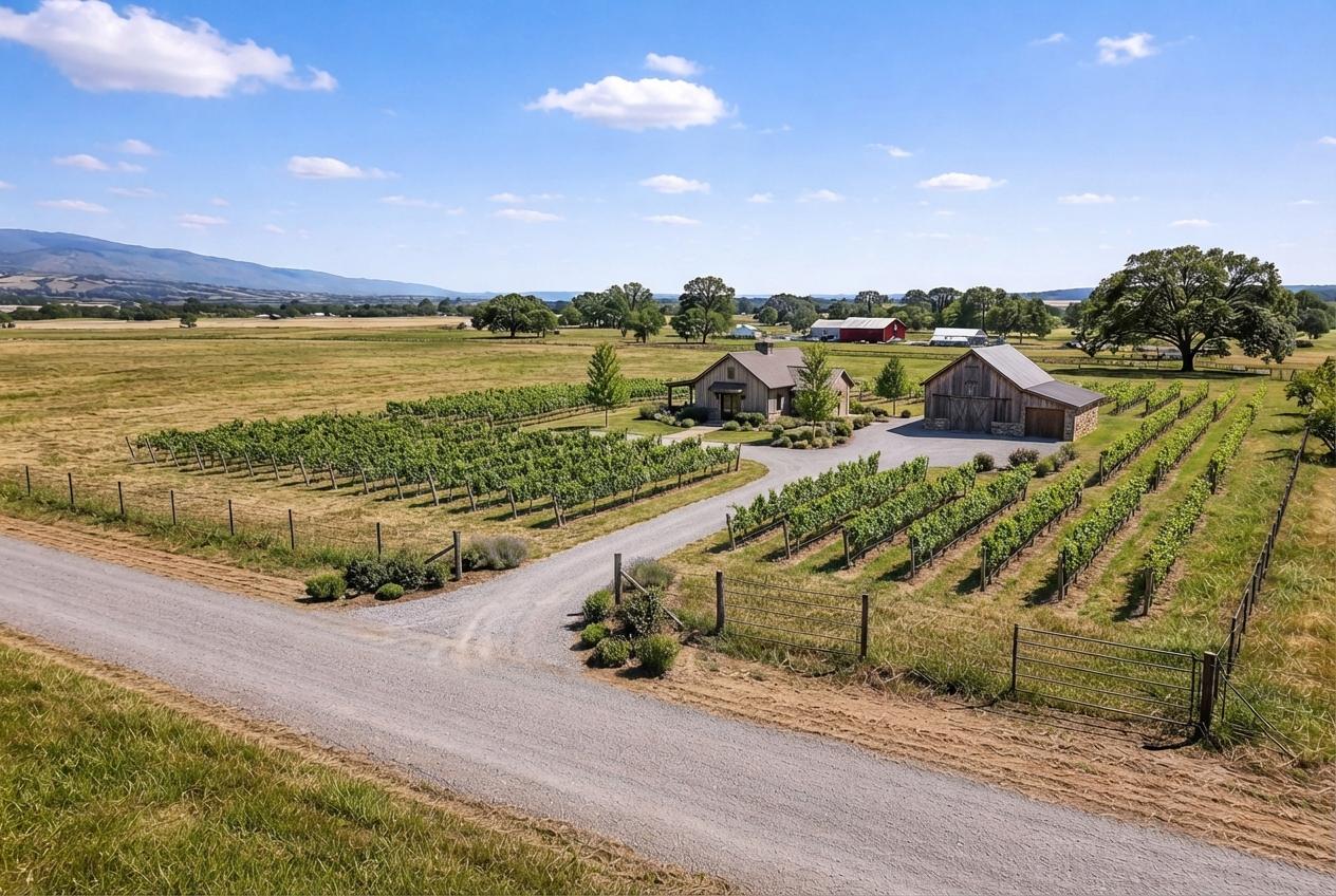 Single-family concept placed onto a land photo