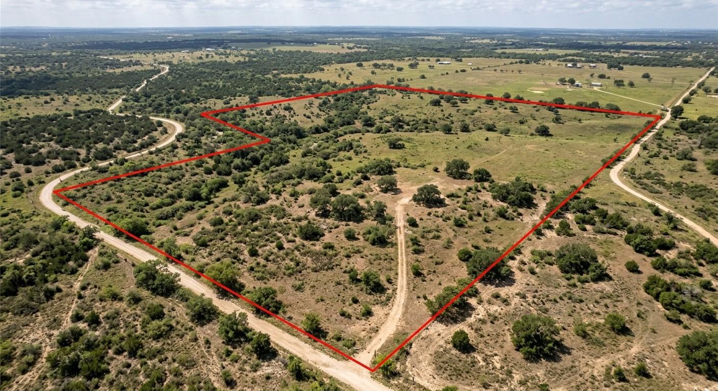 Original vacant farmland photo before farm home concept visualization.