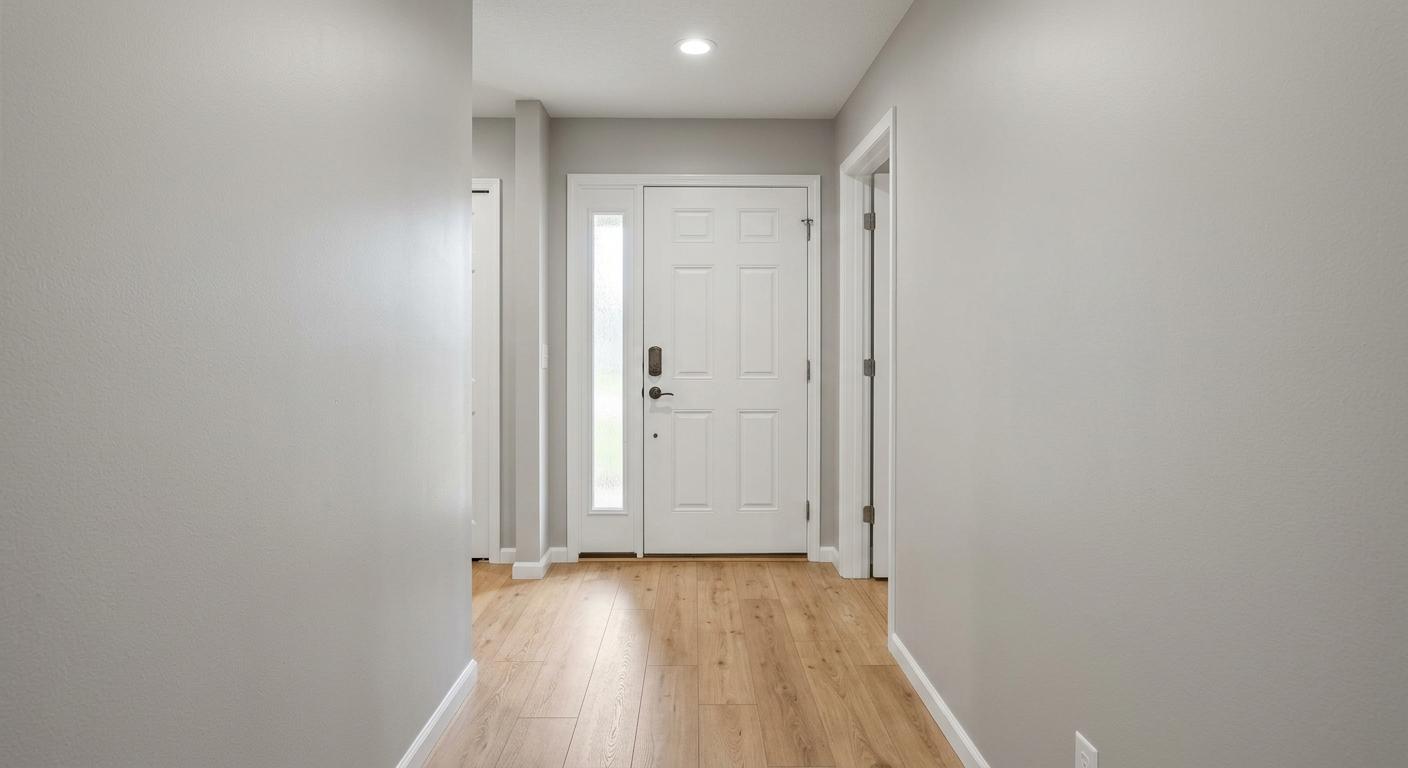 Before virtual staging: empty entryway real estate photo