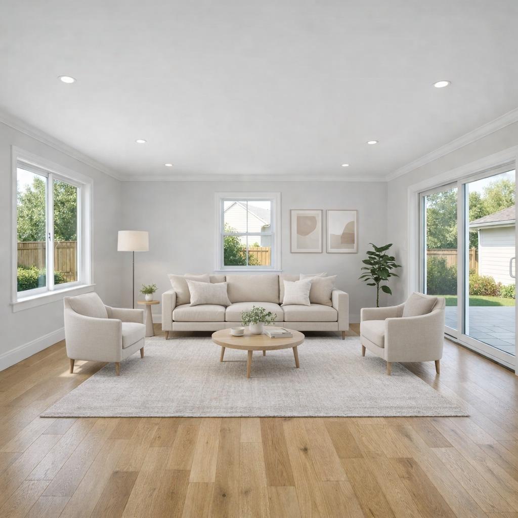 After room upscale: sharper room listing photo